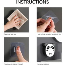 Plastic Cute Panda Soap Box  Wall Mounted Flip-top Drain Soap Case (1 Pc)