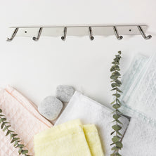 Stainless Steel Wall Mounted Coat 6 Hook Rack (32x3  1pc)