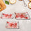 2292 Plastic Rectangular Shape Flower Printed Design Serving Tray 3 Pcs Home And Kitchen Use (3 Pcs Set)