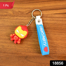 Cute Cartoon Silicone 3d Key Chain With Metal Hook  Strap (Pack Of 1)