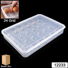 Plastic Egg Storage Container Holder For Refrigerator Egg Tray Holds 24 Eggs (1 Pc)
