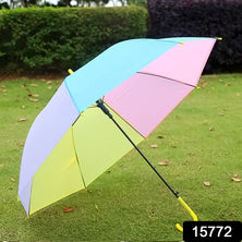 Colorful Rainbow Umbrella Multi-colour J Shaped Handle (1 Pc)