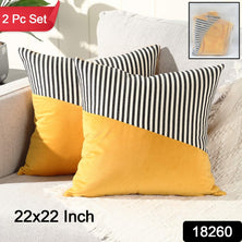 Decorative Pillow Covers Cushion Cases Soft Cotton (22  22 Inch  1 Pair  2 Pc)
