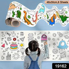 Fun And Educational Coloring Roll (1 Pc)