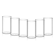 2343 Heavy Unbreakable Stylish Plastic Clear Look Fully Transparent Glasses Set 330ml (6pcs)