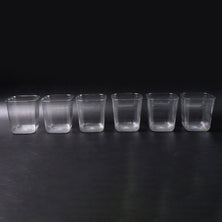 6pc Transparent Diamond Medium Serving Glass Set Glass Set For Water Juice Etc