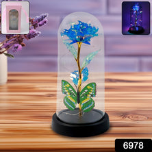 Led-powered Eternal Rose In Plastic Dome (1 Pc  Battery Not Included)
