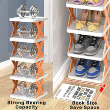 9098  Smart Shoe Rack With 8 Layer Shoes Stand Multifunctional Entryway Foldable  Collapsible Door Shoe Rack Free Standing Heavy Duty Plastic Shoe Shelf Storage Organizer Narrow Footwear Home