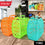 Plastic Foldable Basket Bag  Fruit  Vegetable Storage Basket (3 Pcs Set  Multicolor)